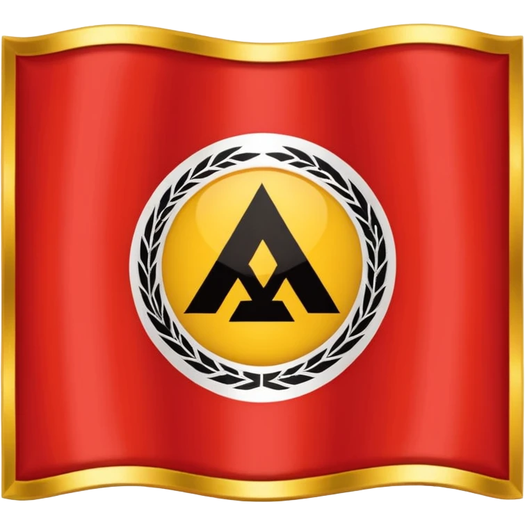 Es soll die ddr für lage sein als emoji Eins zu eins die flagge der ddr, schwarz roth gold und in der mitte dieses sozialistische ddr-zei emoji