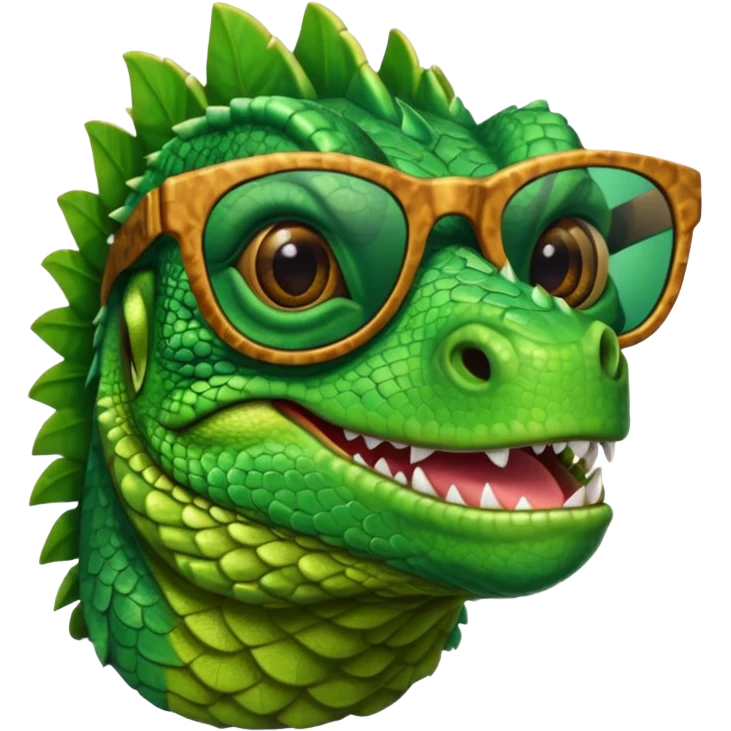 capitalist iguana head with sunglasses emoji