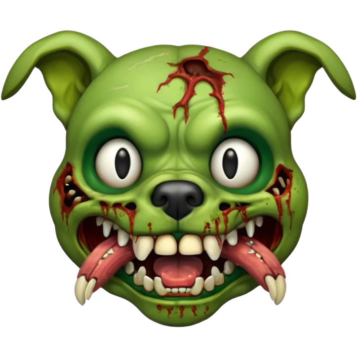 Zombie dog face emoji