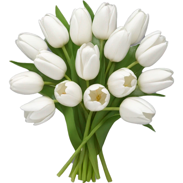 white tulip bouquet  emoji