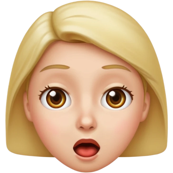 portrait of a person inspired by the reference image, surprised expression, simple background, apple emoji style emoji