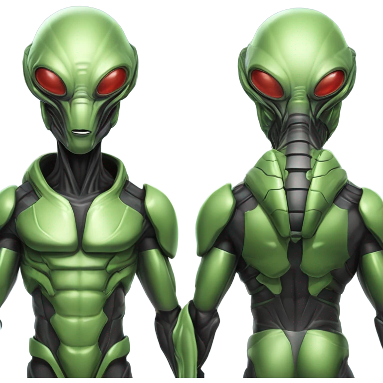 a alien male humman hybrid lobster alien military emoji