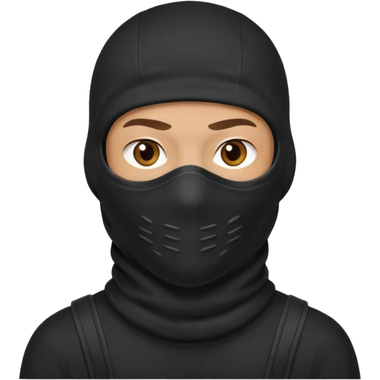 Hombre con pasamontañas  emoji