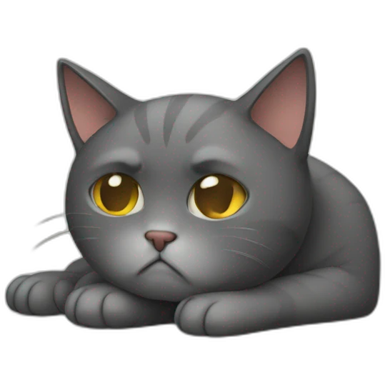 depressed sad cat emoji