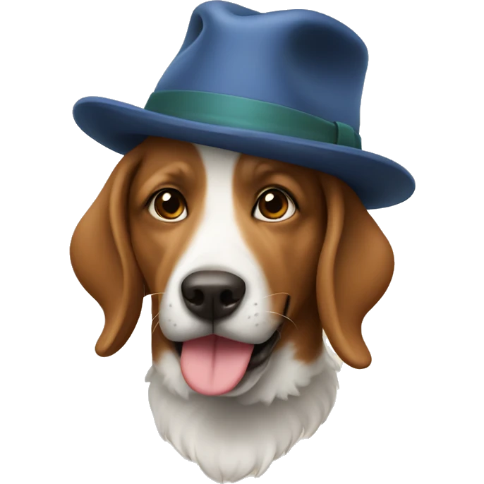 Dog with hat emoji