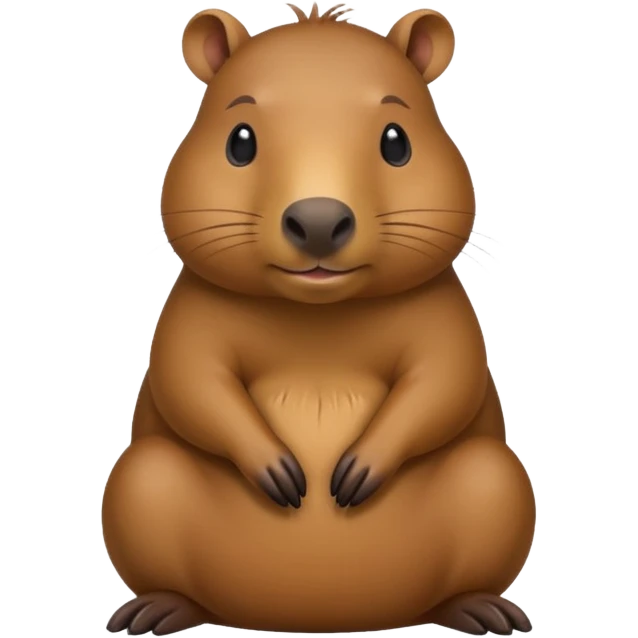 capybara emoji, apple style, sitting emoji