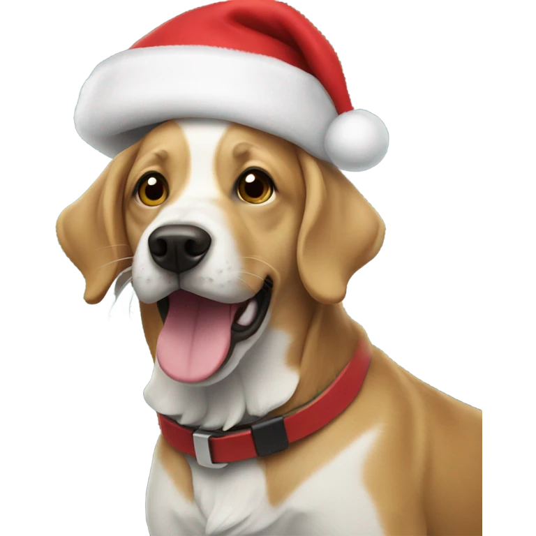 Dog with Santa hat emoji