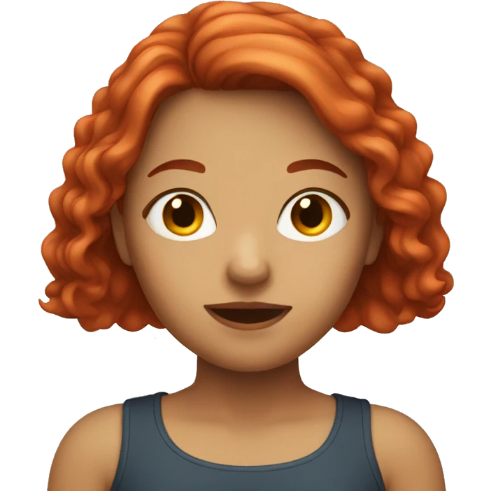 A girl with long red hair  emoji