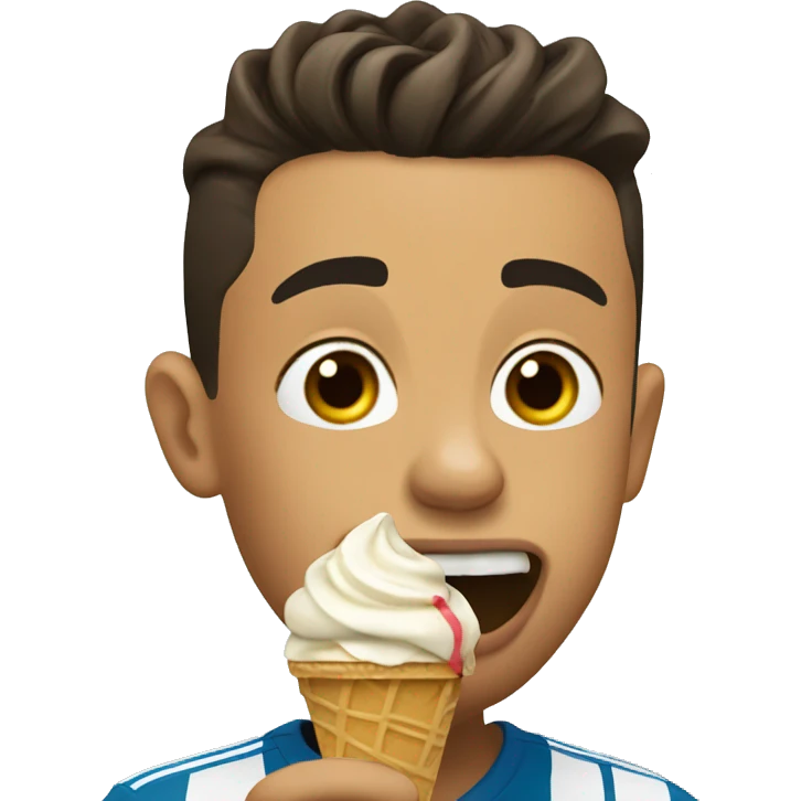 Ronaldo eats ice cream emoji