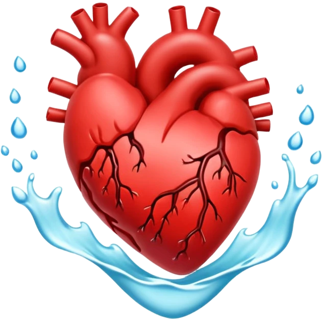  The heart that beats in the river emoji