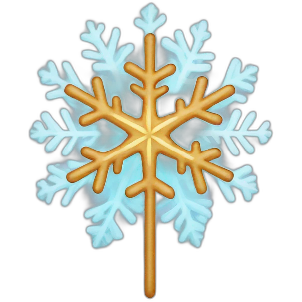 a snowflake with a magic wand emoji