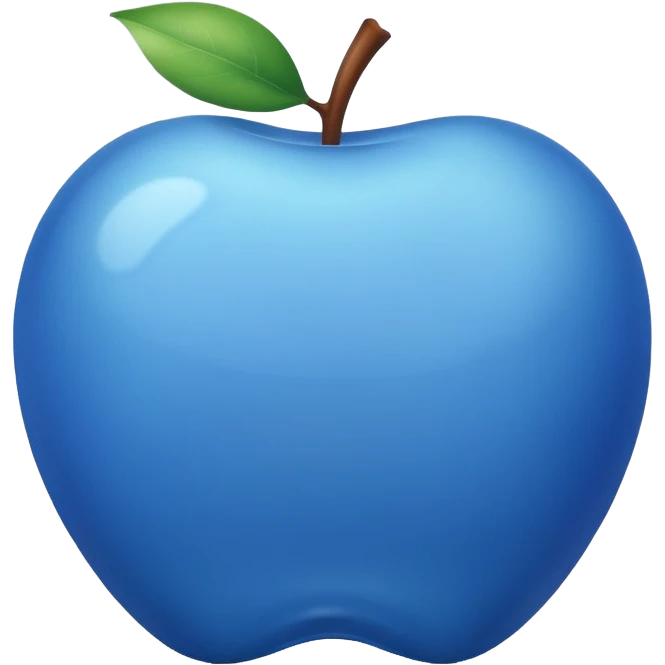 blue apple emoji