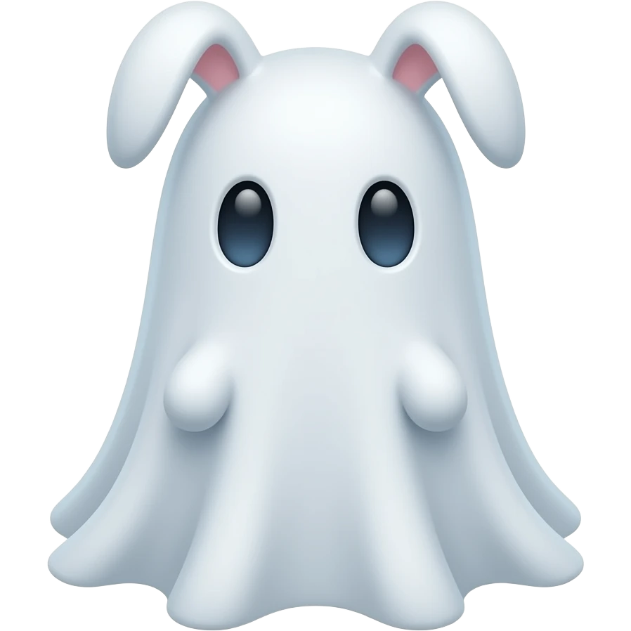 Ghost bunny emoji