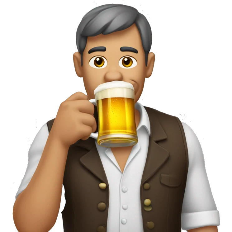Mr. paunchy drinking beer  emoji
