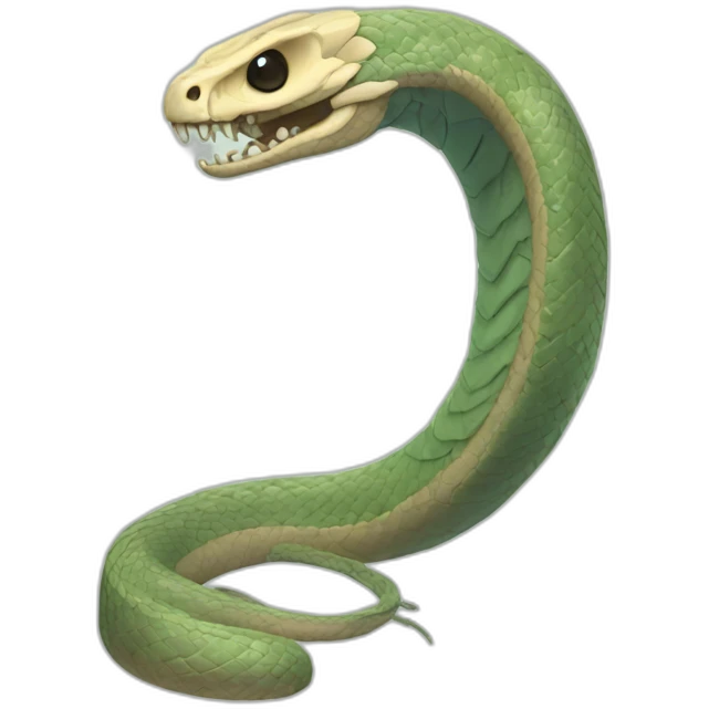 snake skeleton with a colored Mohawk emoji