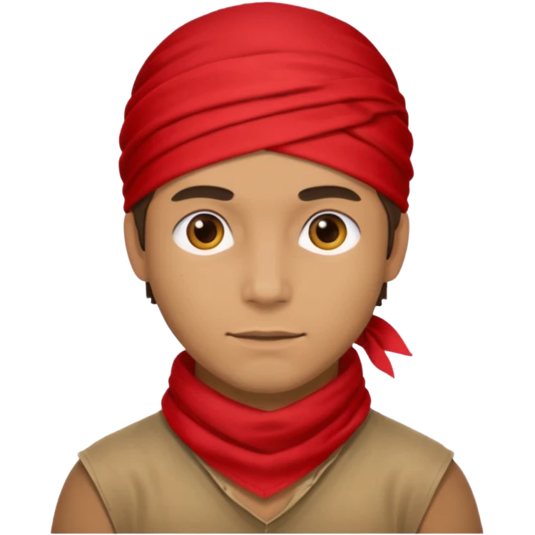 man with wearing red bandana emoji