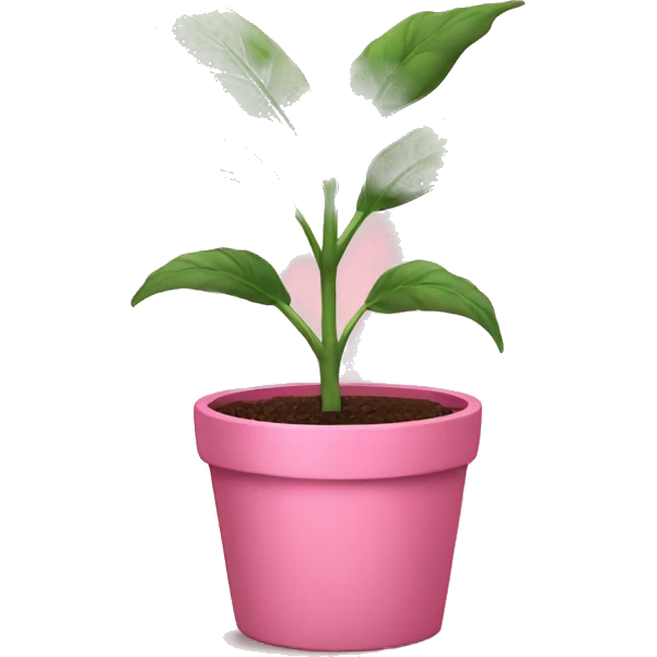 plant in a pink pot  emoji