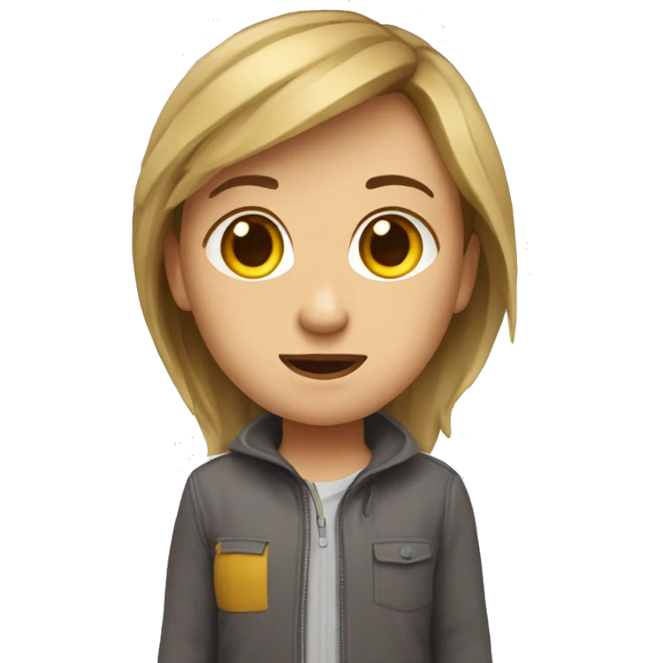 Девочка в пуховике emoji