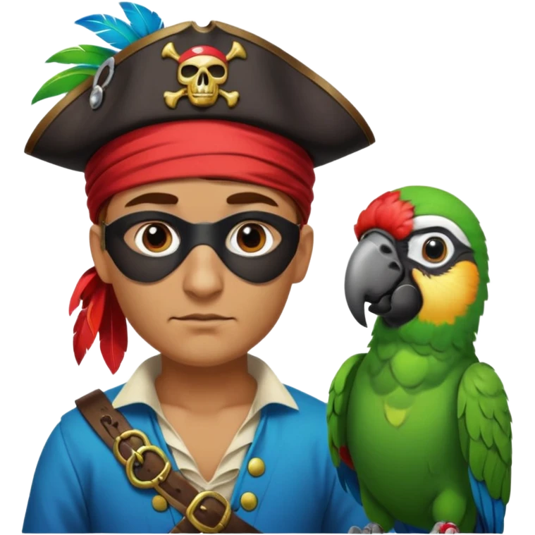 pirate and parrot emoji