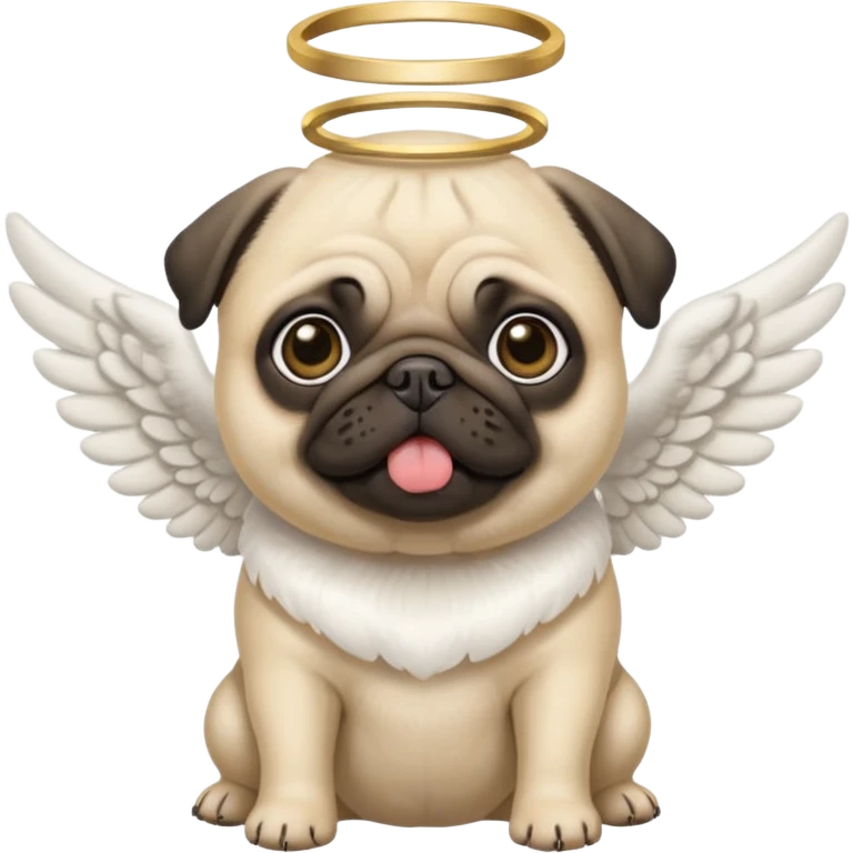 angel pug emoji