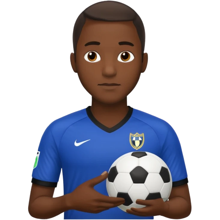 black man futboll emoji