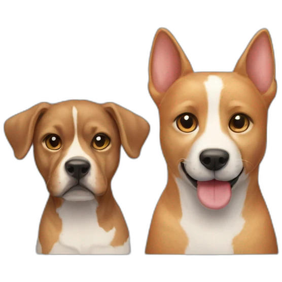 Cat and dog emoji