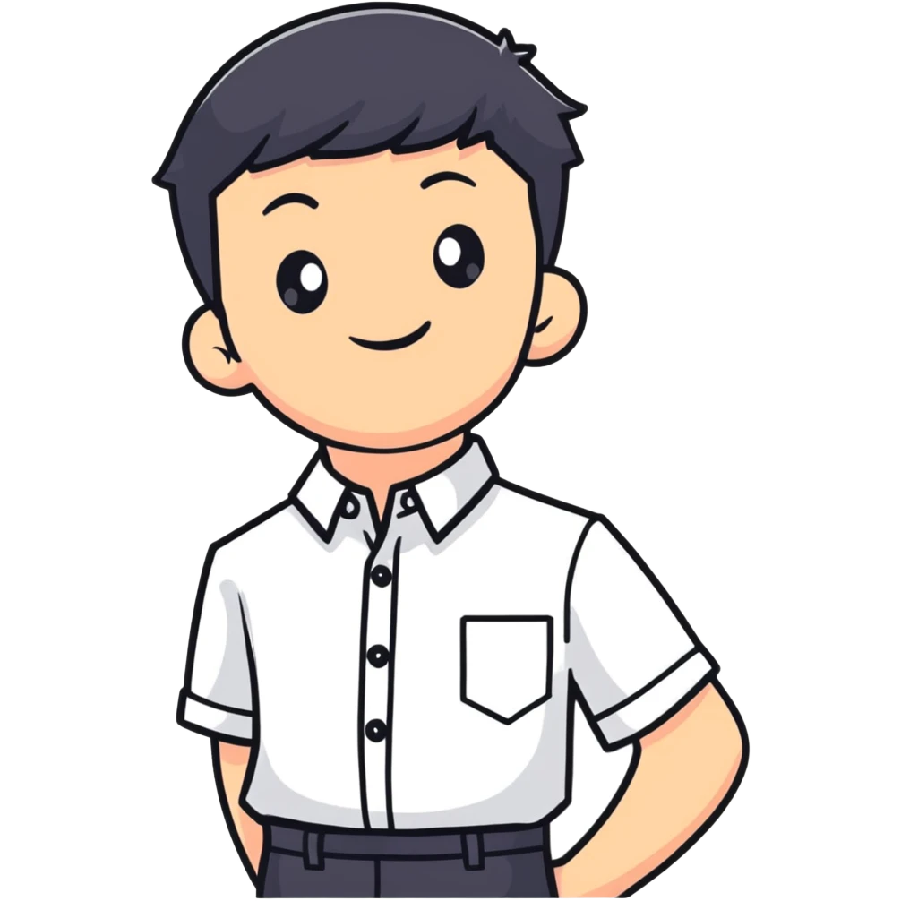white shirt with three white buttons for a boy emoji
