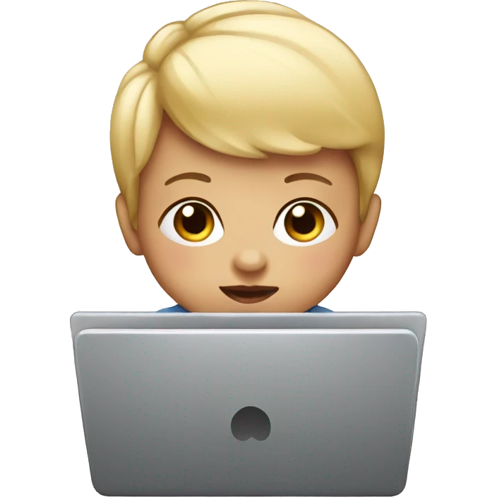Baby with laptop emoji