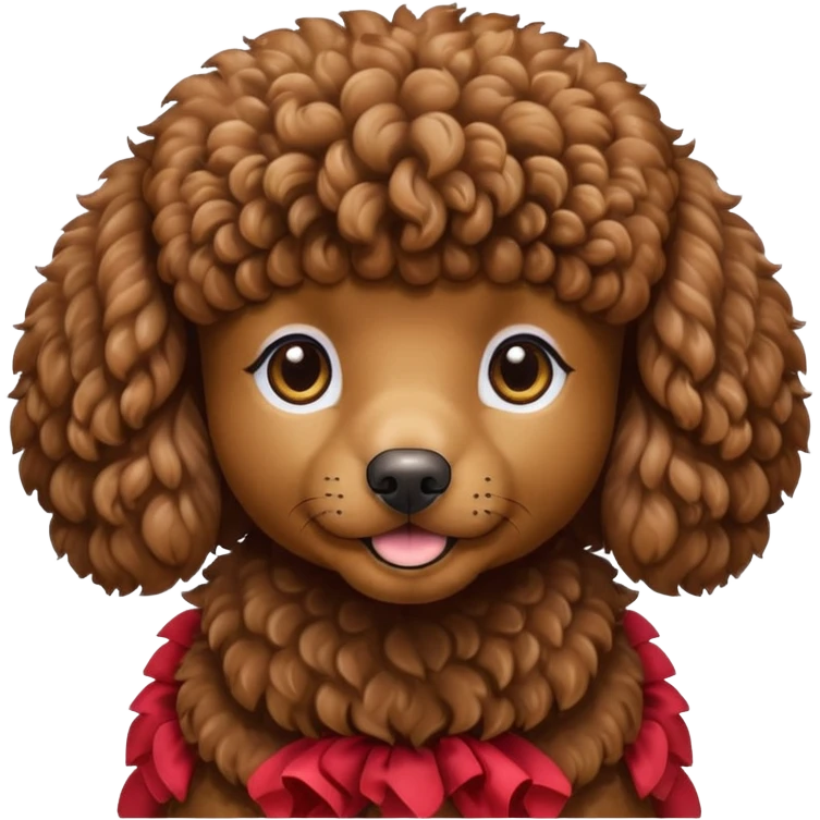 brown poodle emoji