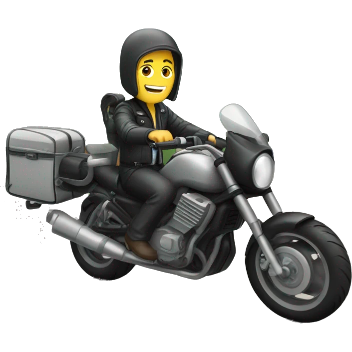 Motorrad mit Fahrerin emoji
