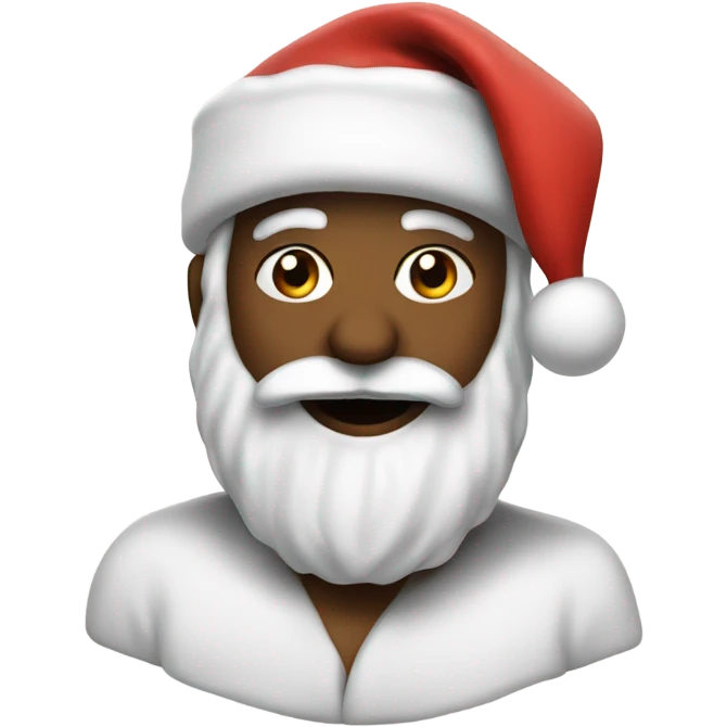 Santa sticking tongue out peace sign emoji
