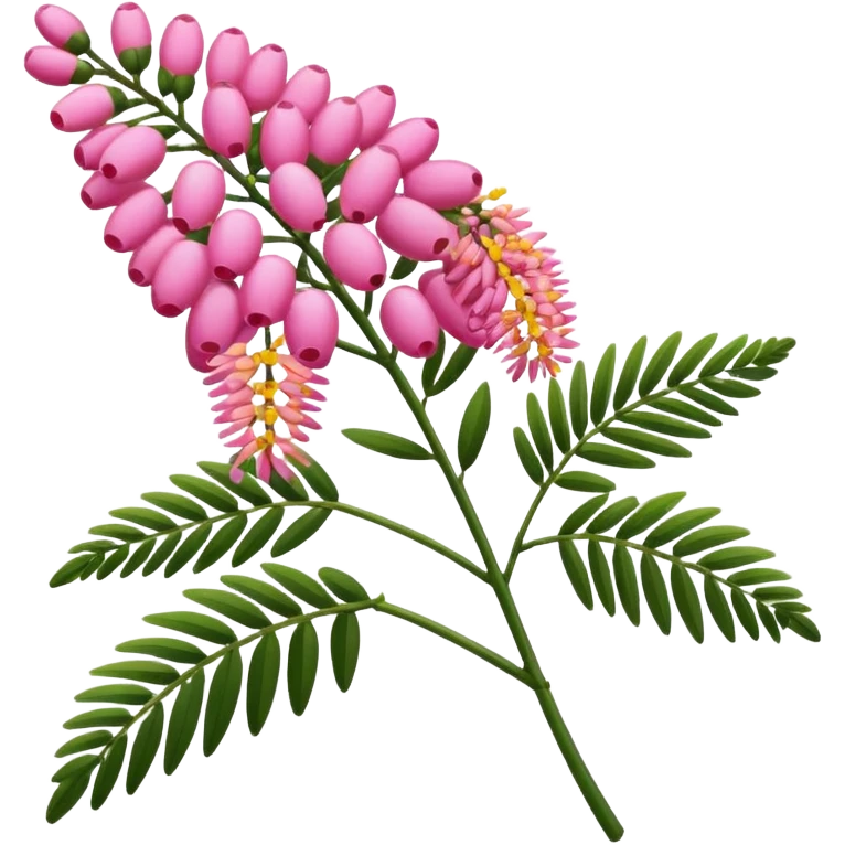 Pink Mimosa with flower  emoji