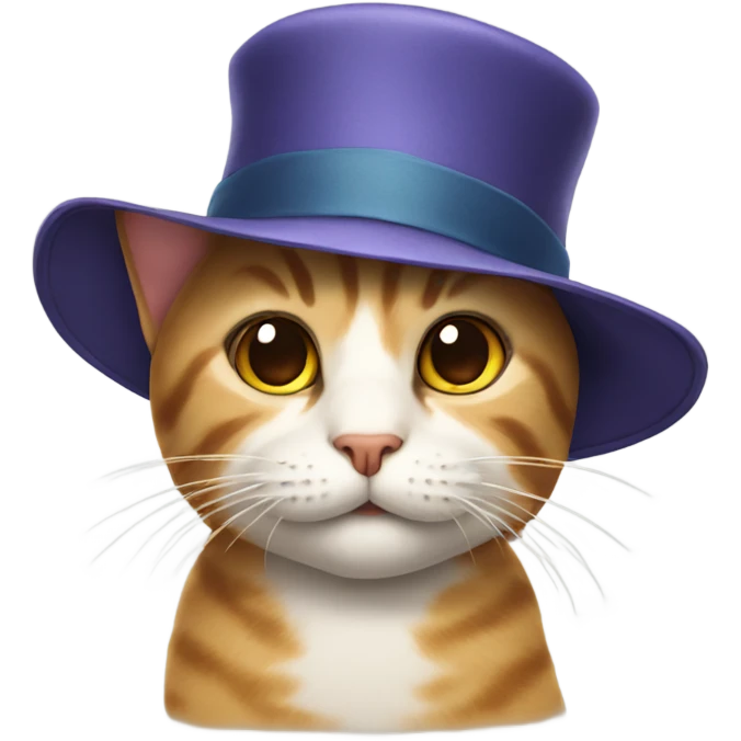 A cat in a hat emoji