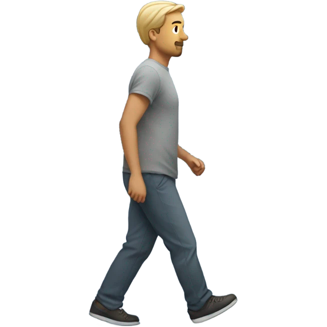 guy walking past moving cars emoji