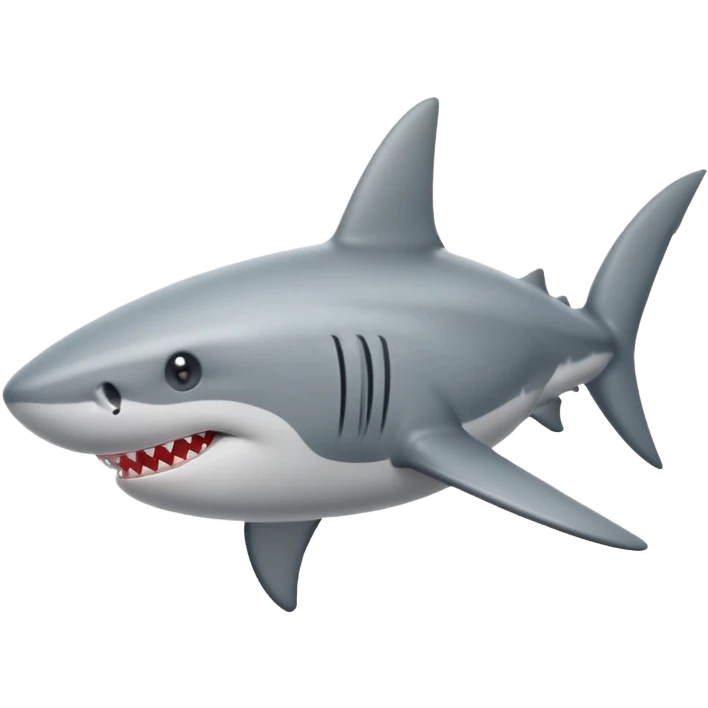 shark, apple emoji style emoji