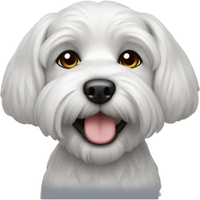 dog maltipu black emoji