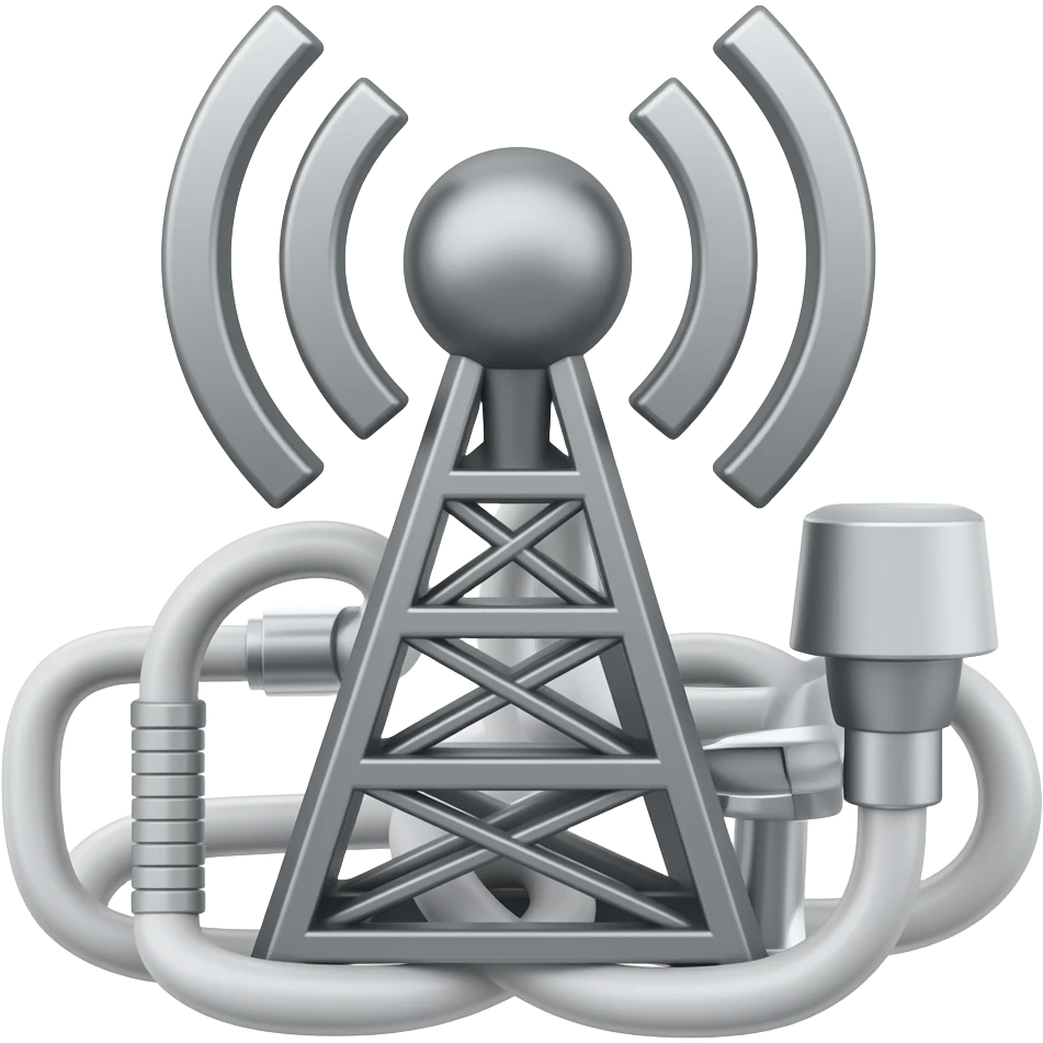 Icon-style 3d image of a Telecom equipment business [no words] emoji