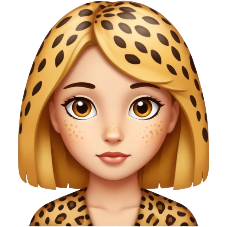 The girl is a leopard emoji