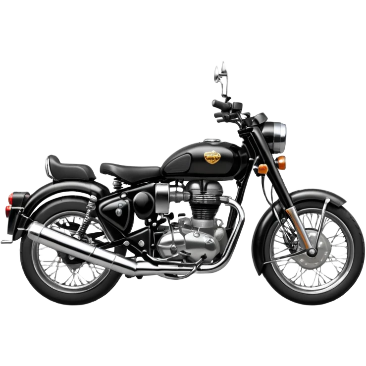 Royal Enfield in black colour  emoji