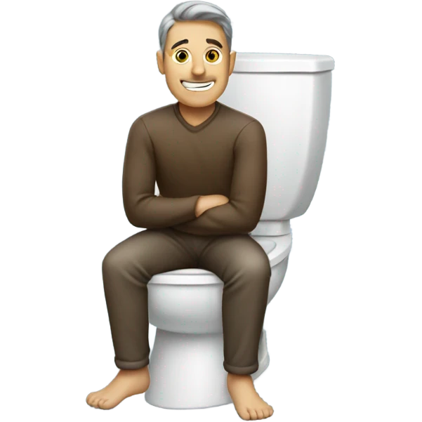 A man in a toilet emoji