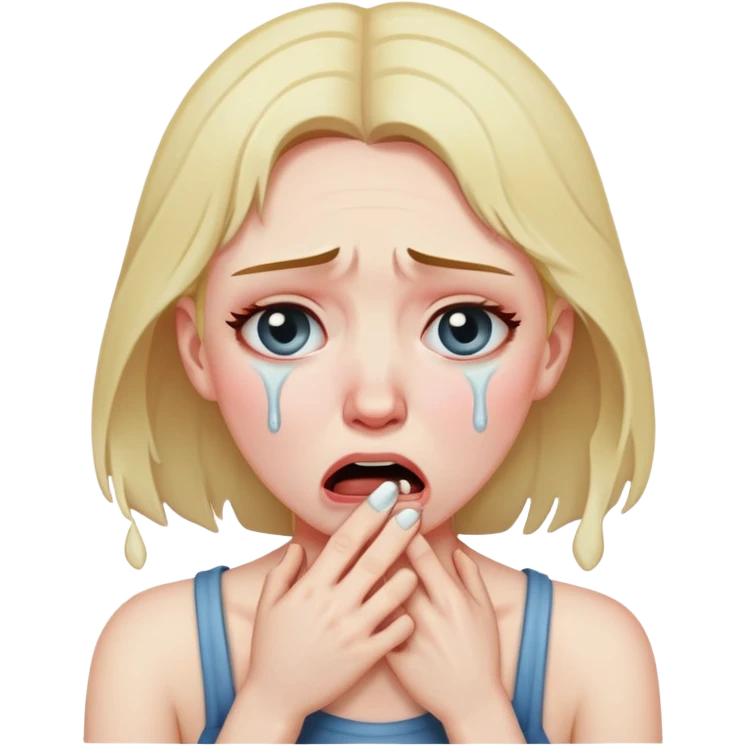 A woman choking emoji