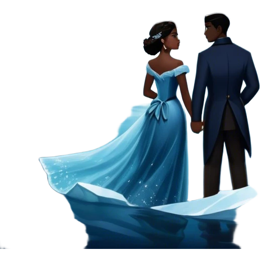 Icon for Titanic Movie: A vintage movie poster-style design featuring a dramatic scene of the ship, the iceberg, and a romantic silhouette of the main couple. Include elements like the ship’s bow, water splashes, and a starry sky in the background. Retro cinematic feel. Transparent background. emoji