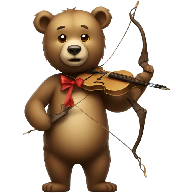Bear having a bow emoji