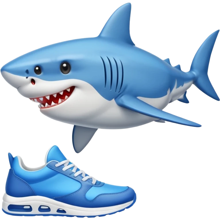 Tiburon con tenis azules  emoji