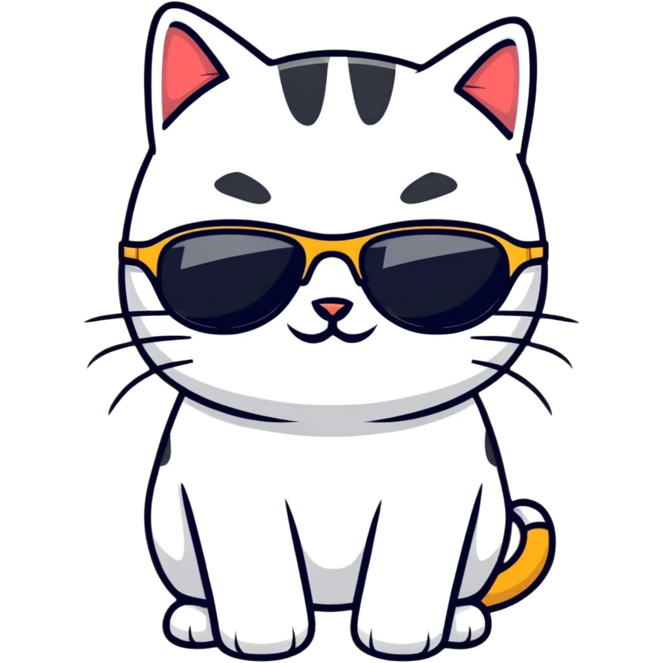 Cat with sunglasses emoji