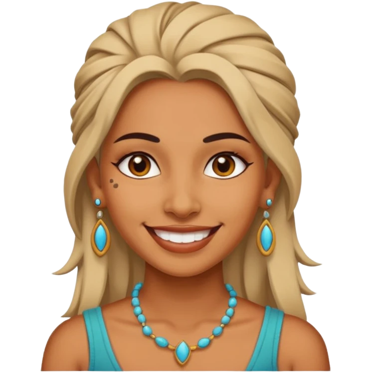 ldesert woman with piercings just face  emoji