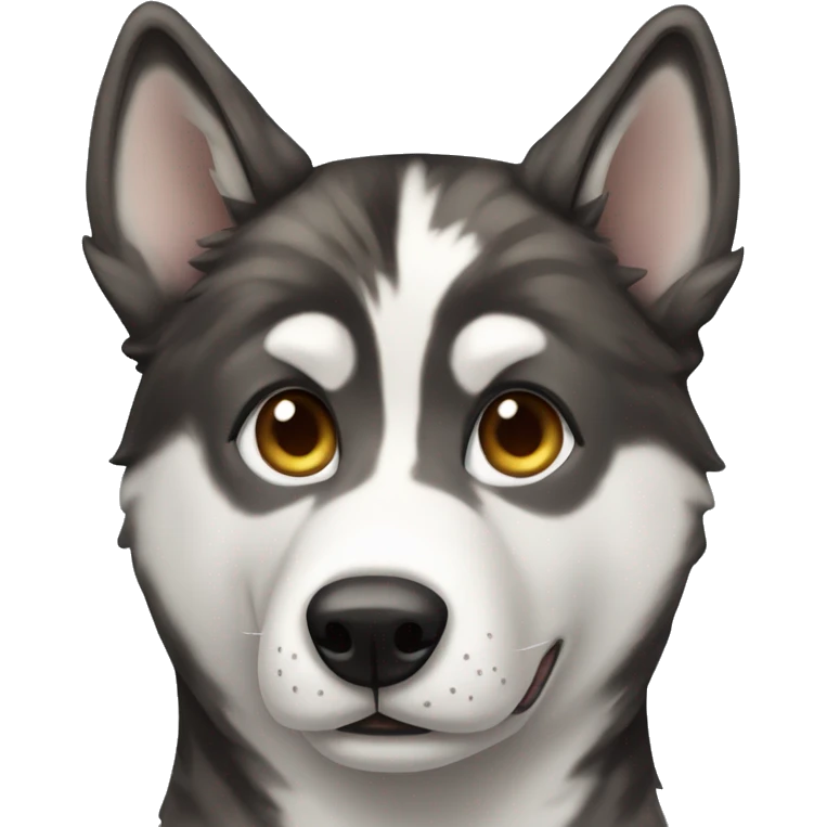 Brindle husky with brindle fur emoji
