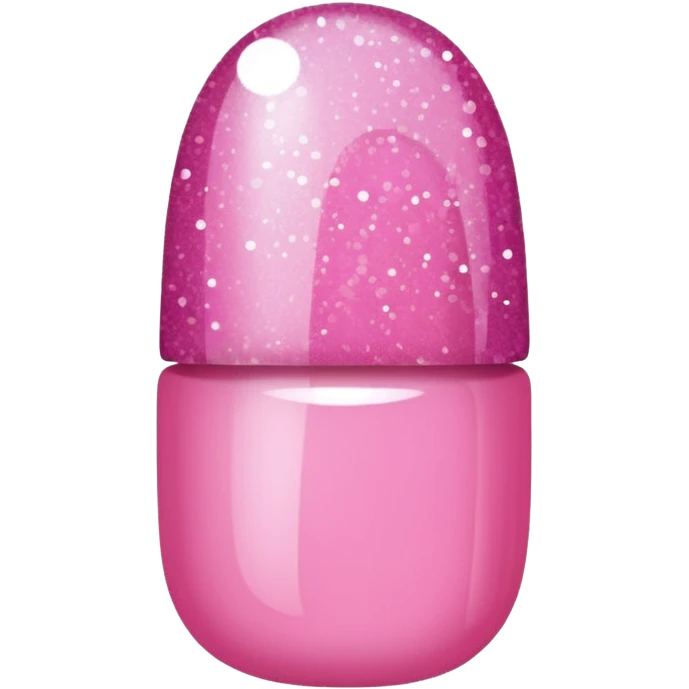 pink nails with glitter single nail emoji