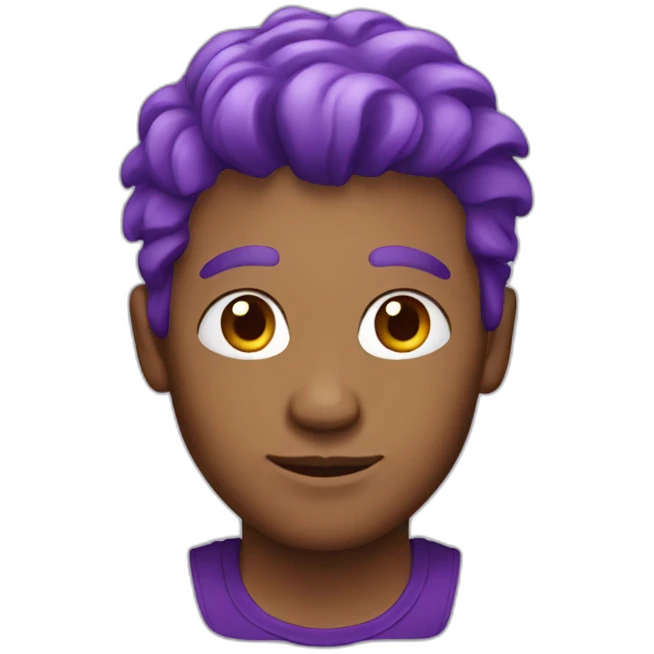 Man with Purple hair emoji