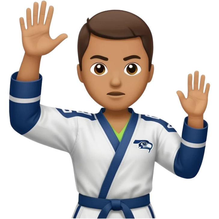 Karate Emoji with Seattle Seahawks emoji